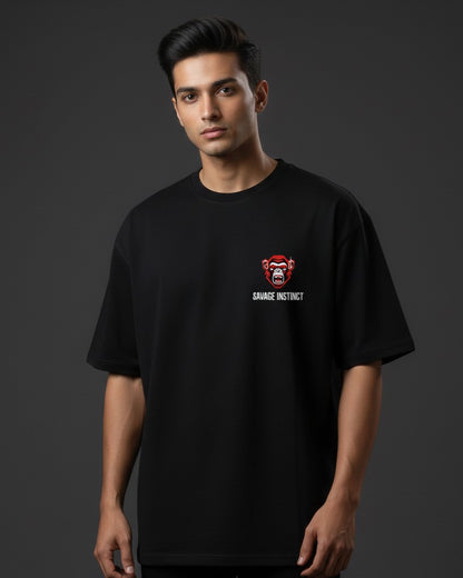 Mens Terry Oversized Tee ( Unisex ) Savage instinct