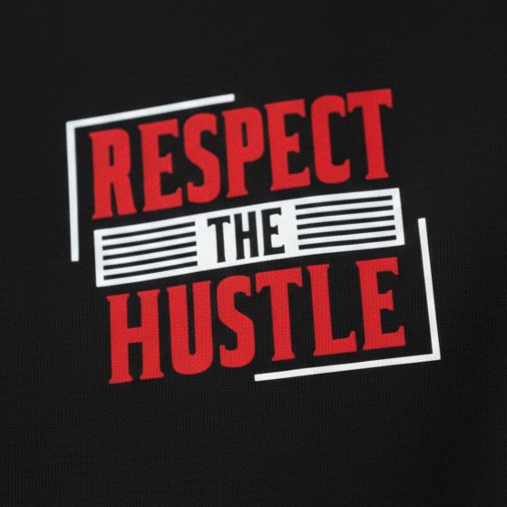 Mens Terry Oversized Tee (Unisex) Respect The Hustle